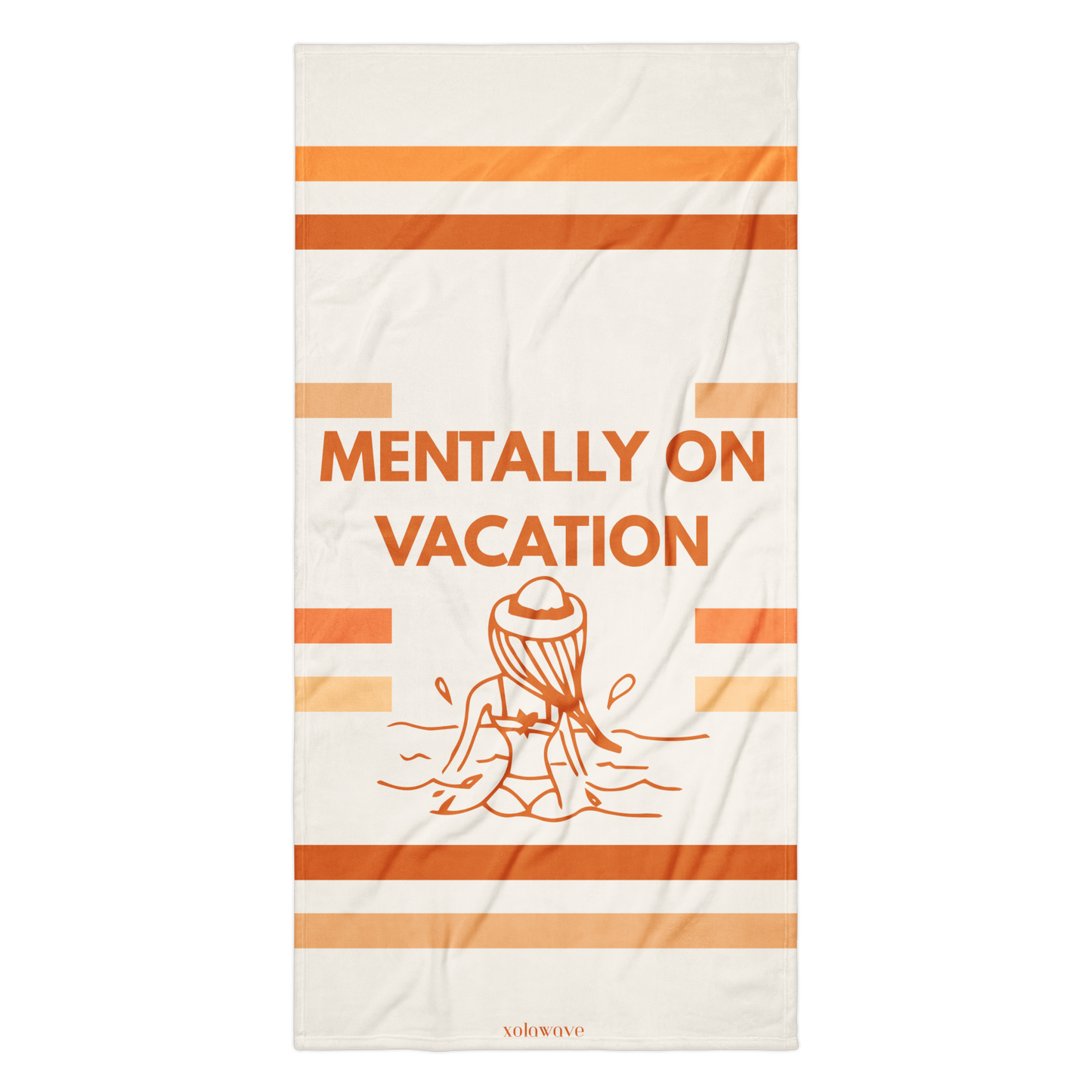 Mentally On Vacation Towel - Orange