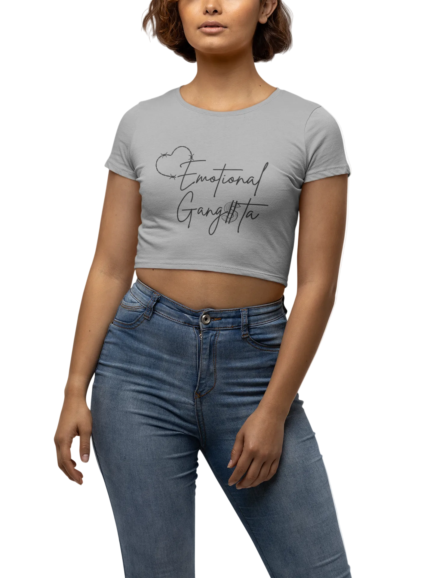 Emotional Gangsta Cropped Tee
