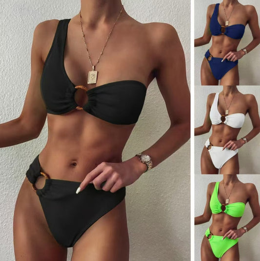 Off Shoulder Two-piece Swimsuit